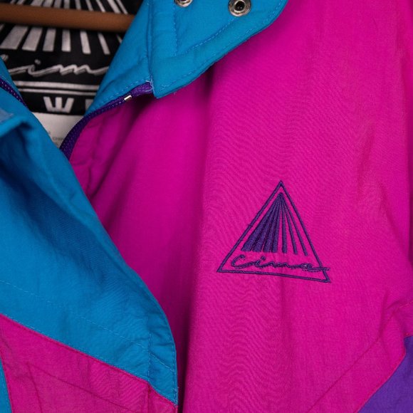 Vintage Cima neon ski jacket-6 - Picture 2 of 4